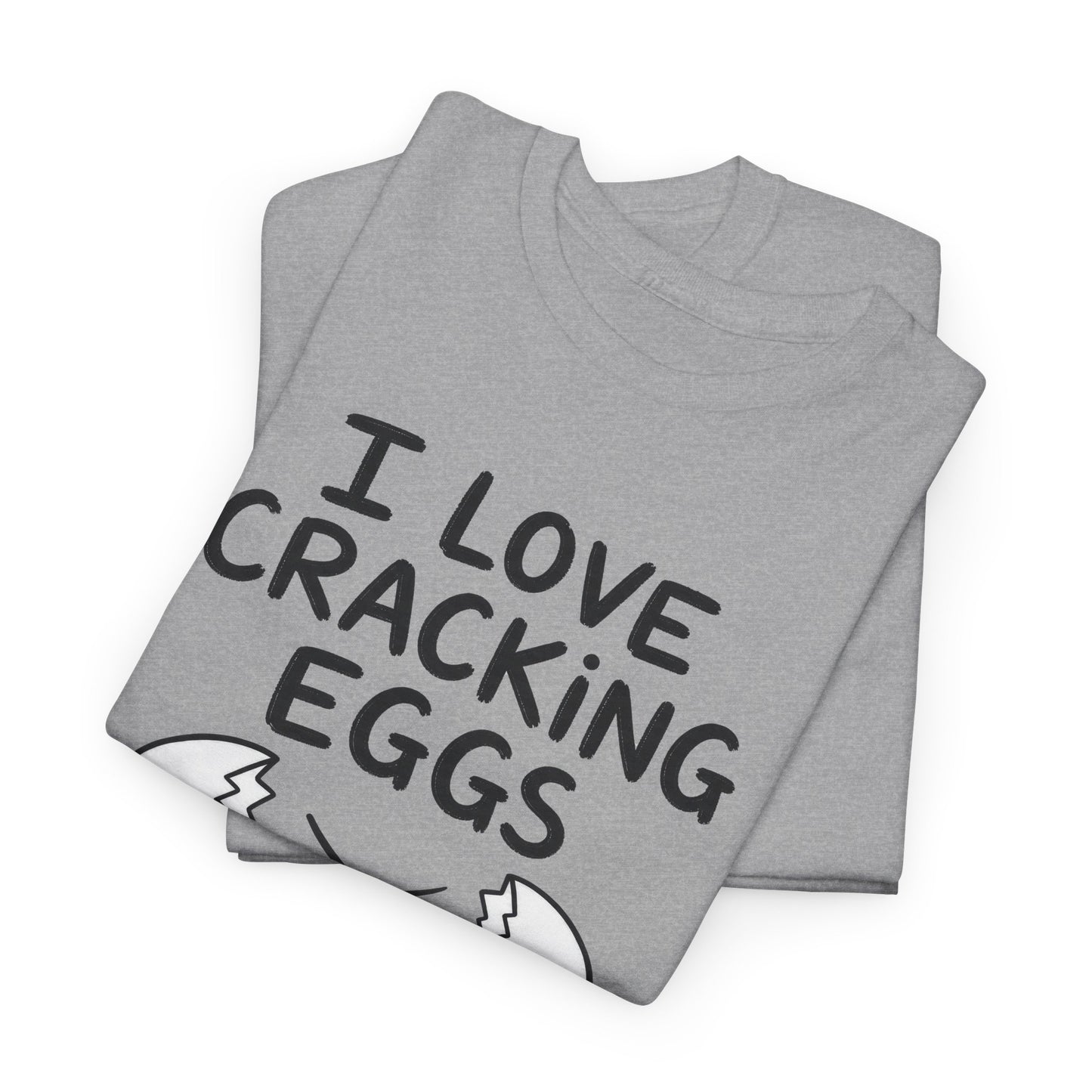 Baumwolle T-Shirt Unisex - I love cracking eggs
