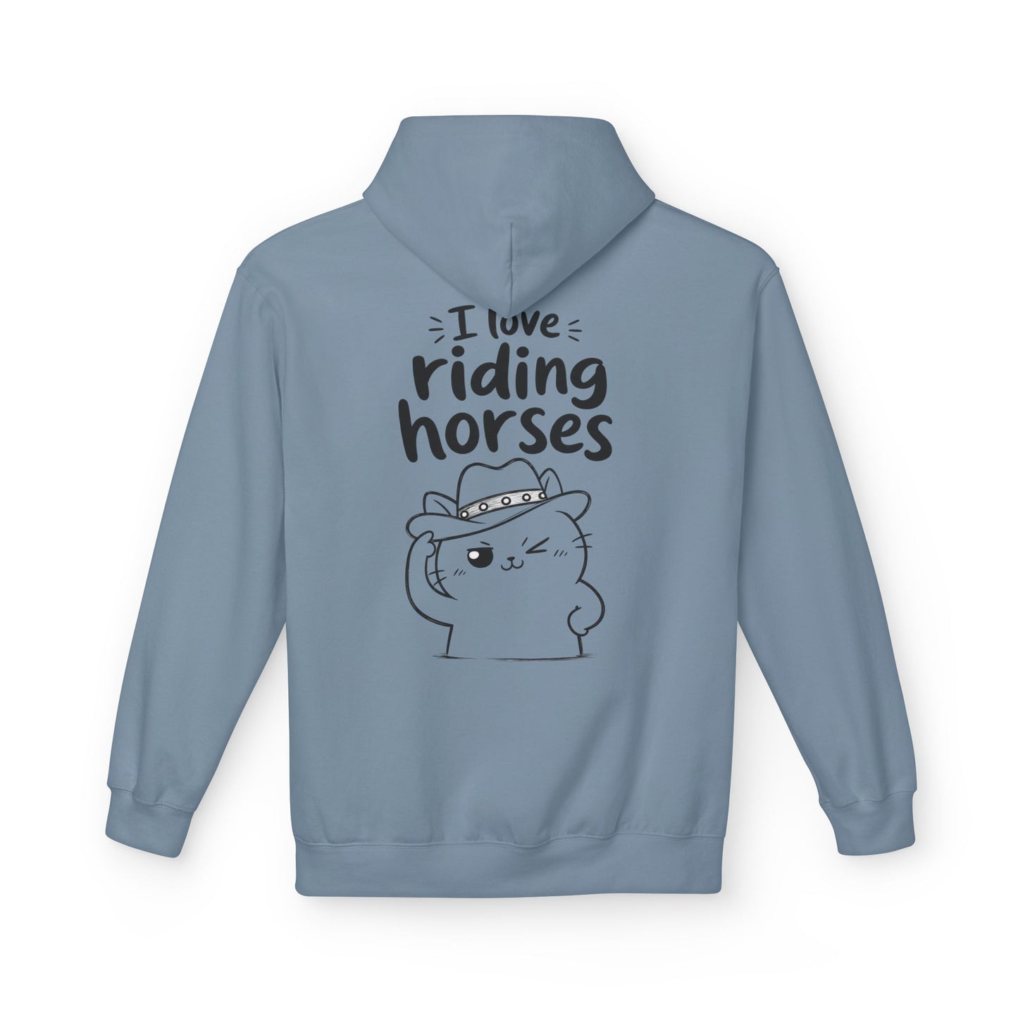 Softstyle Fleece Hoodie Unisex - I love riding horses