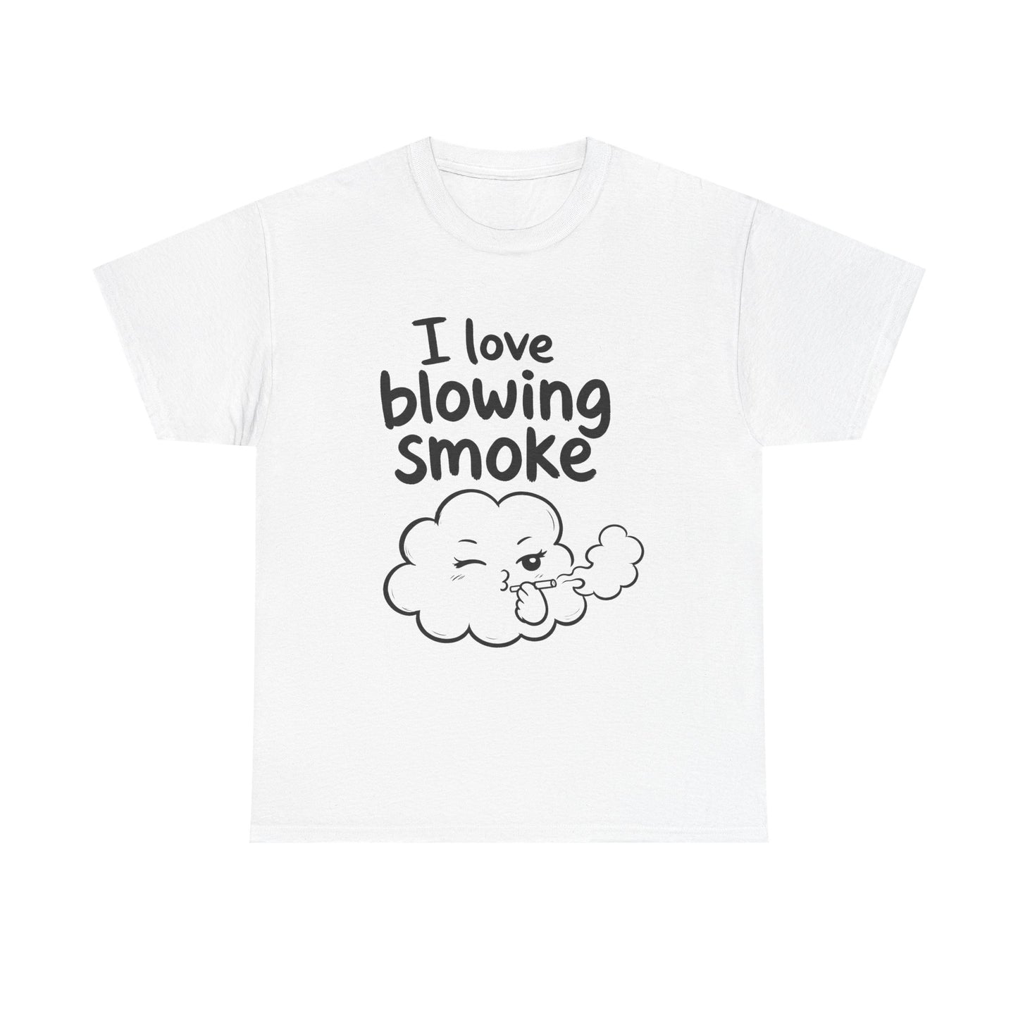 Baumwolle T-Shirt Unisex  - I love blowing smoke