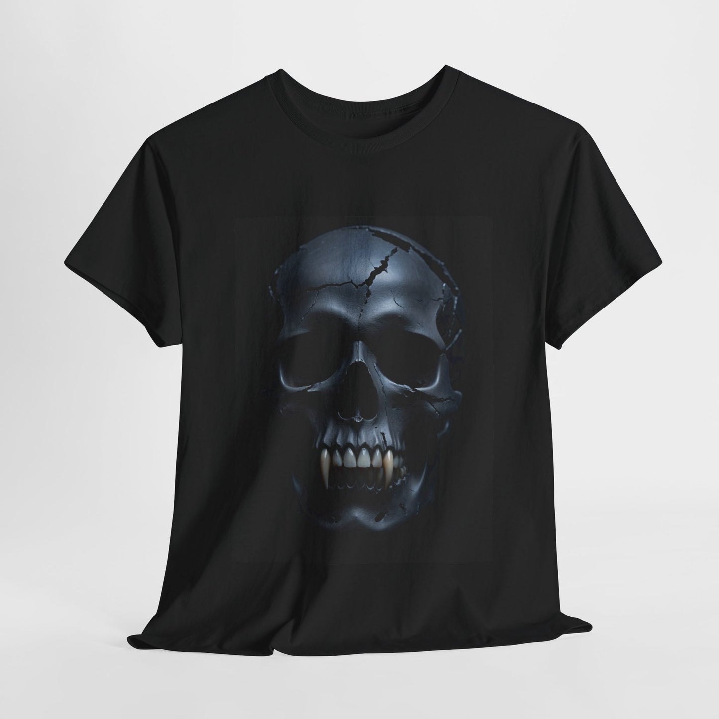 Vampire Skull Black Unisex Heavy Cotton Tee