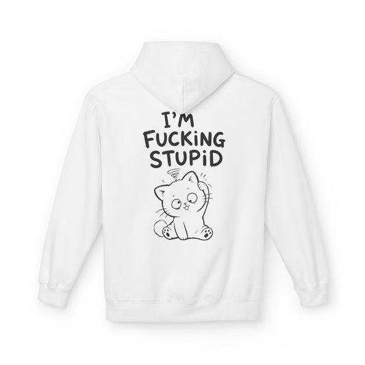 Softstyle Fleece Hoodie Unisex - I'm effing stupid
