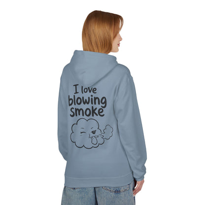 Softstyle Fleece Hoodie Unisex - I love blowing smoke