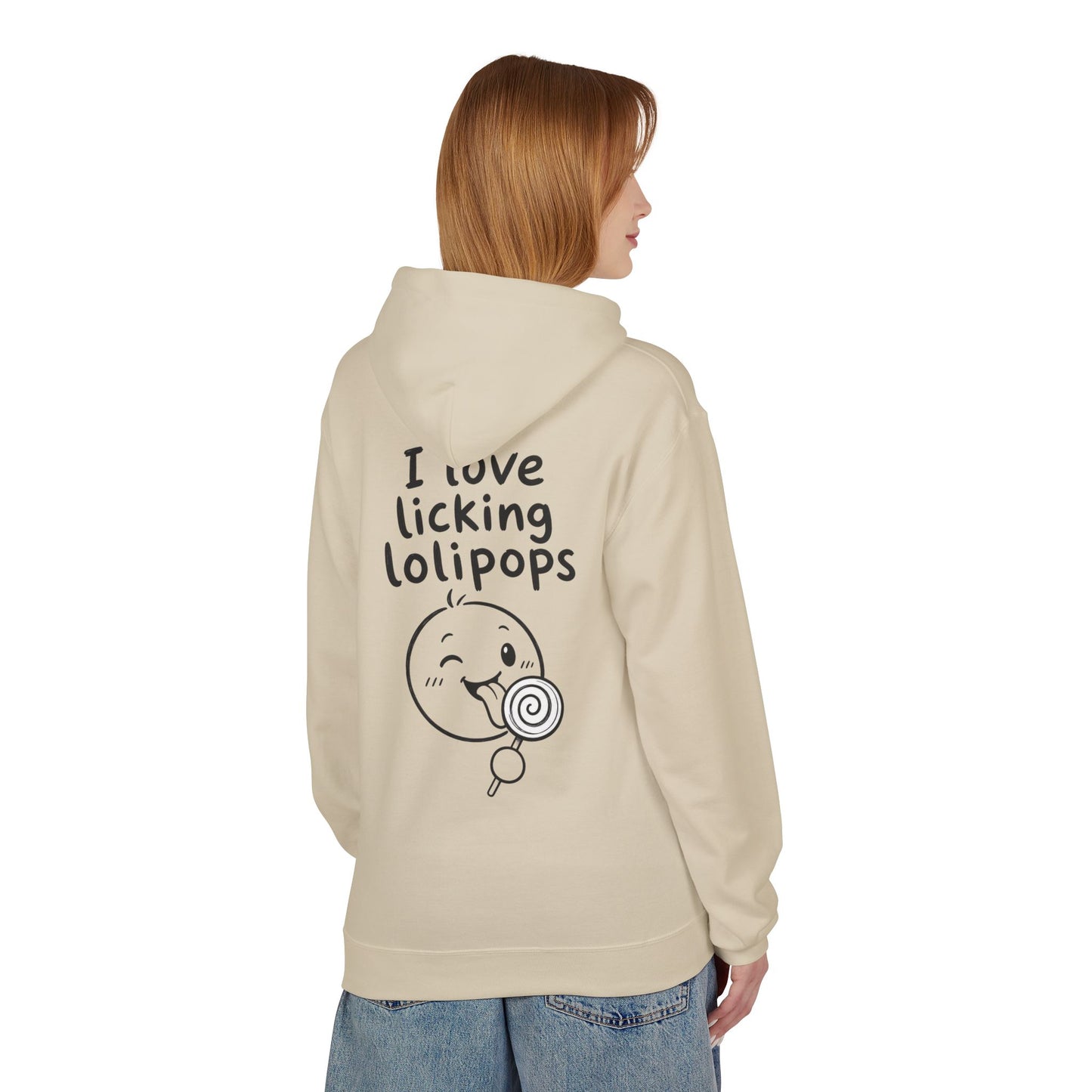 Softstyle Fleece Hoodie Unisex - I love licking lollipops