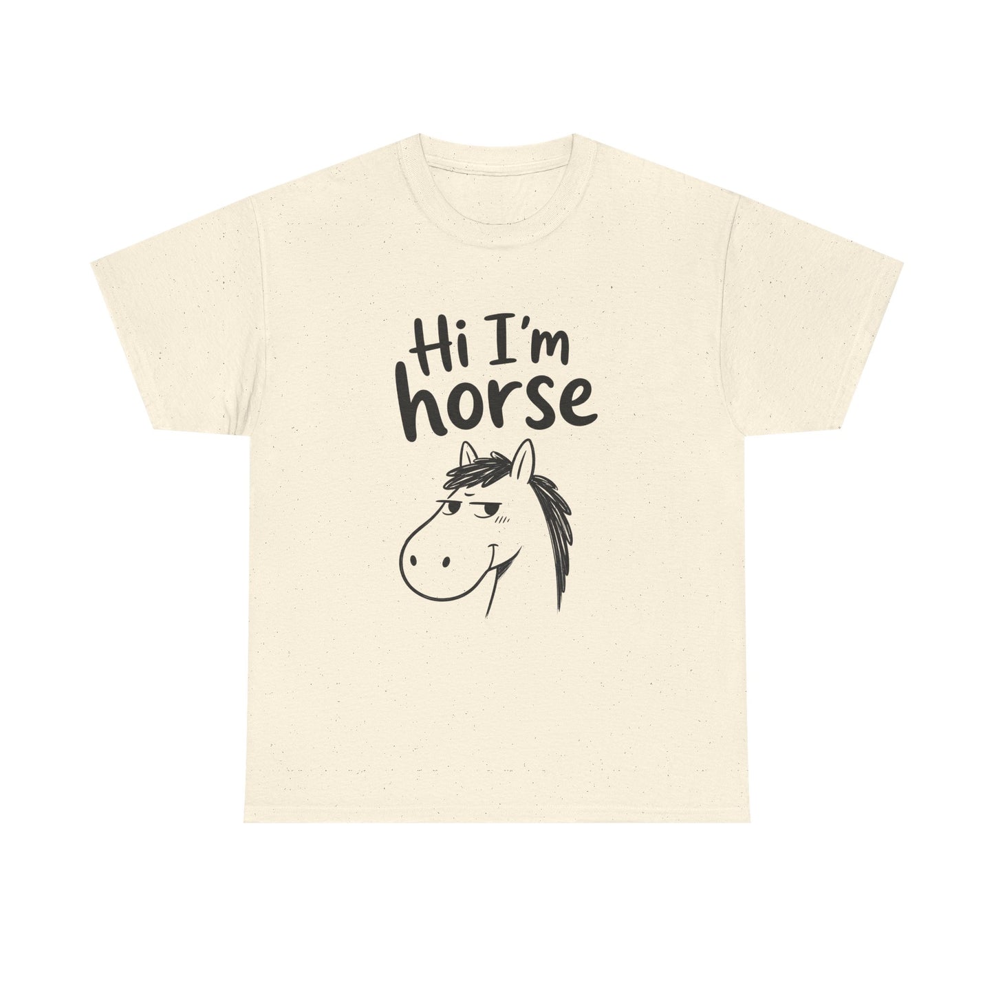 Baumwolle T-Shirt Unisex  - Hi I'm horse
