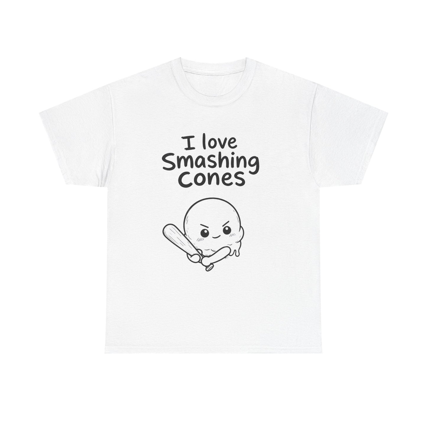 Cotton T-shirt Unisex - I love smashing cones