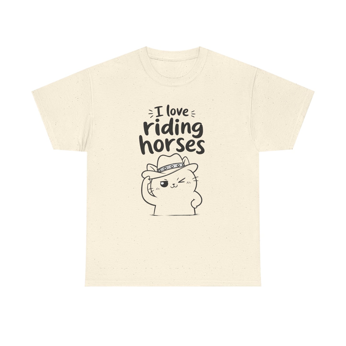 Baumwolle T-Shirt Unisex  - I love riding horses