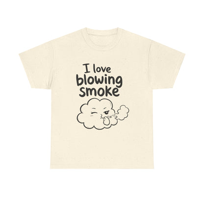 Baumwolle T-Shirt Unisex  - I love blowing smoke