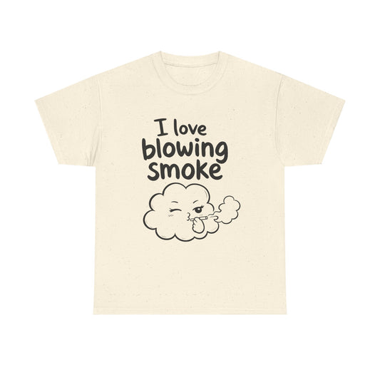 Baumwolle T-Shirt Unisex  - I love blowing smoke