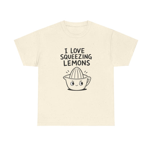 Baumwolle T-Shirt Unisex  - I love squeezing lemons