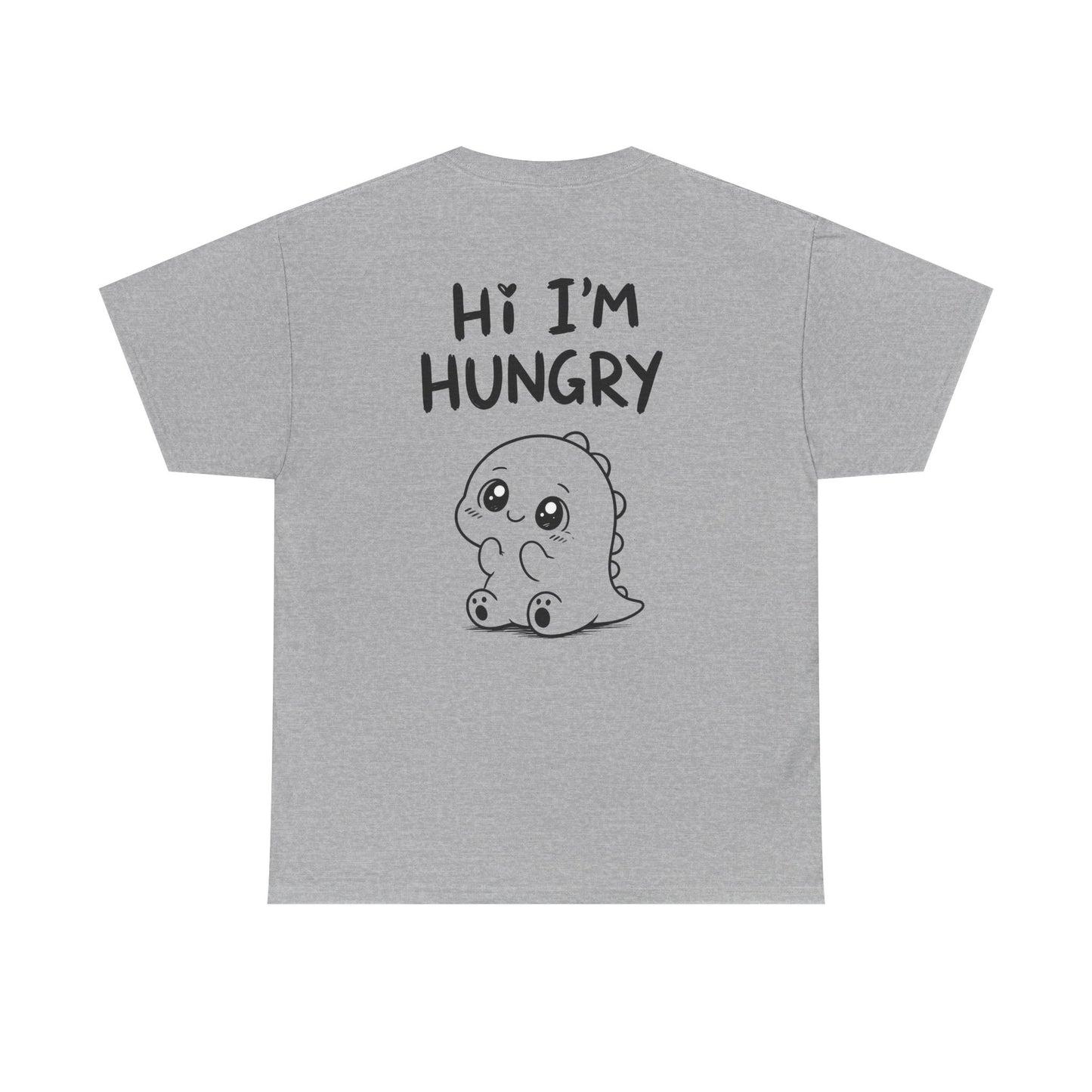Baumwolle T-Shirt Unisex  - Hi I'm hungry (backprint)