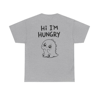 Baumwolle T-Shirt Unisex  - Hi I'm hungry (backprint)