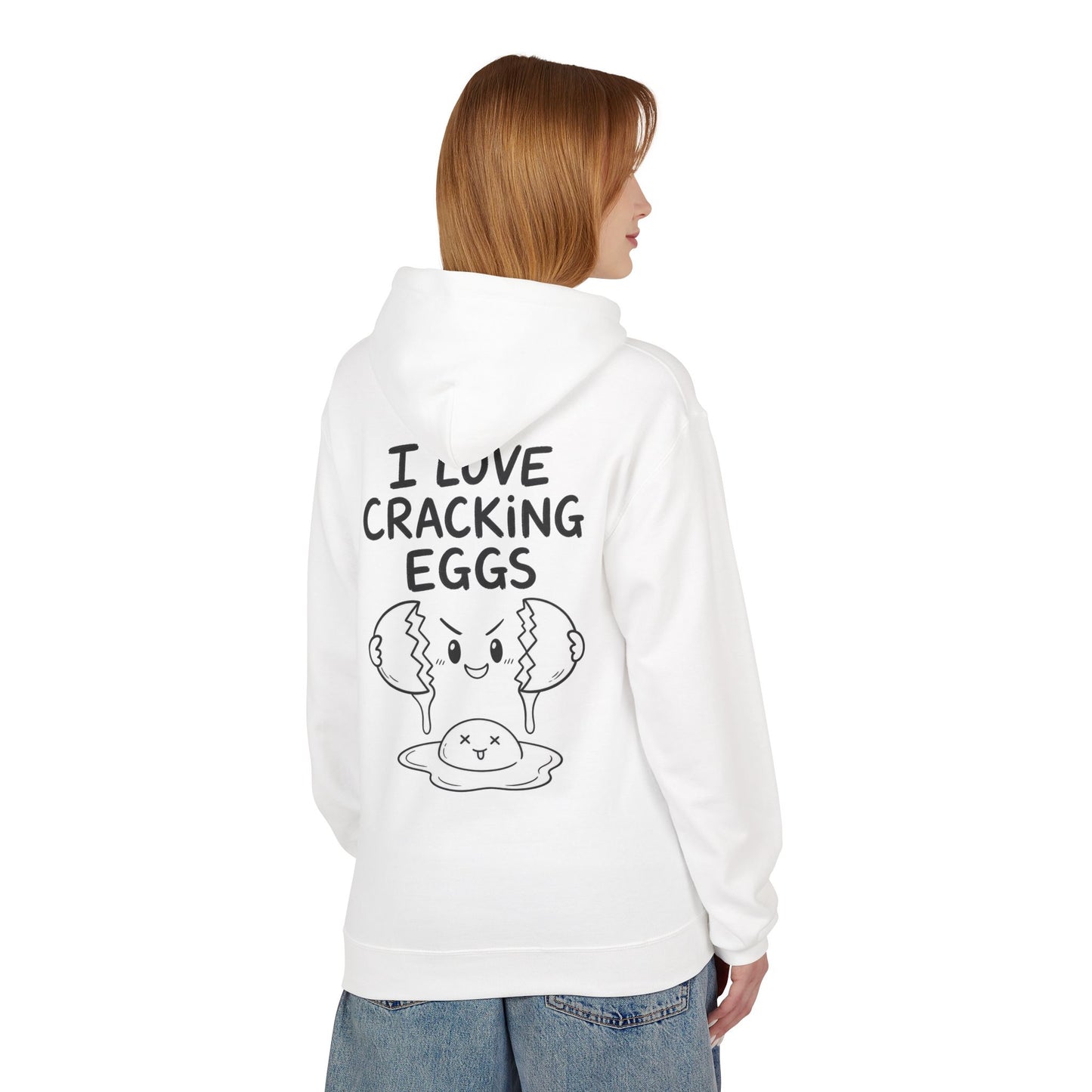 Softstyle Fleece Hoodie Unisex - I love cracking eggs