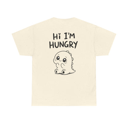 Baumwolle T-Shirt Unisex  - Hi I'm hungry (backprint)