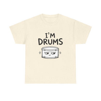 Baumwolle T-Shirt Unisex  - I'm drums