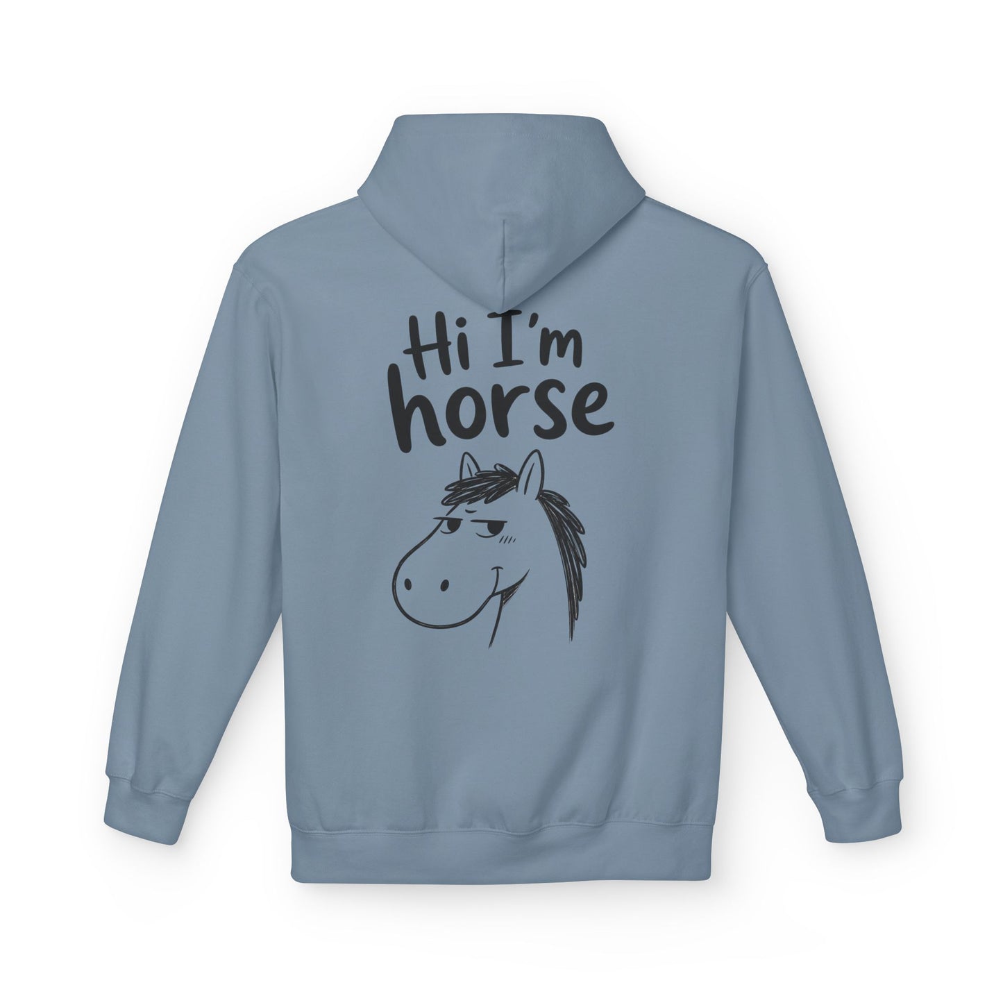 Softstyle Fleece Hoodie Unisex - Hi I'm horse