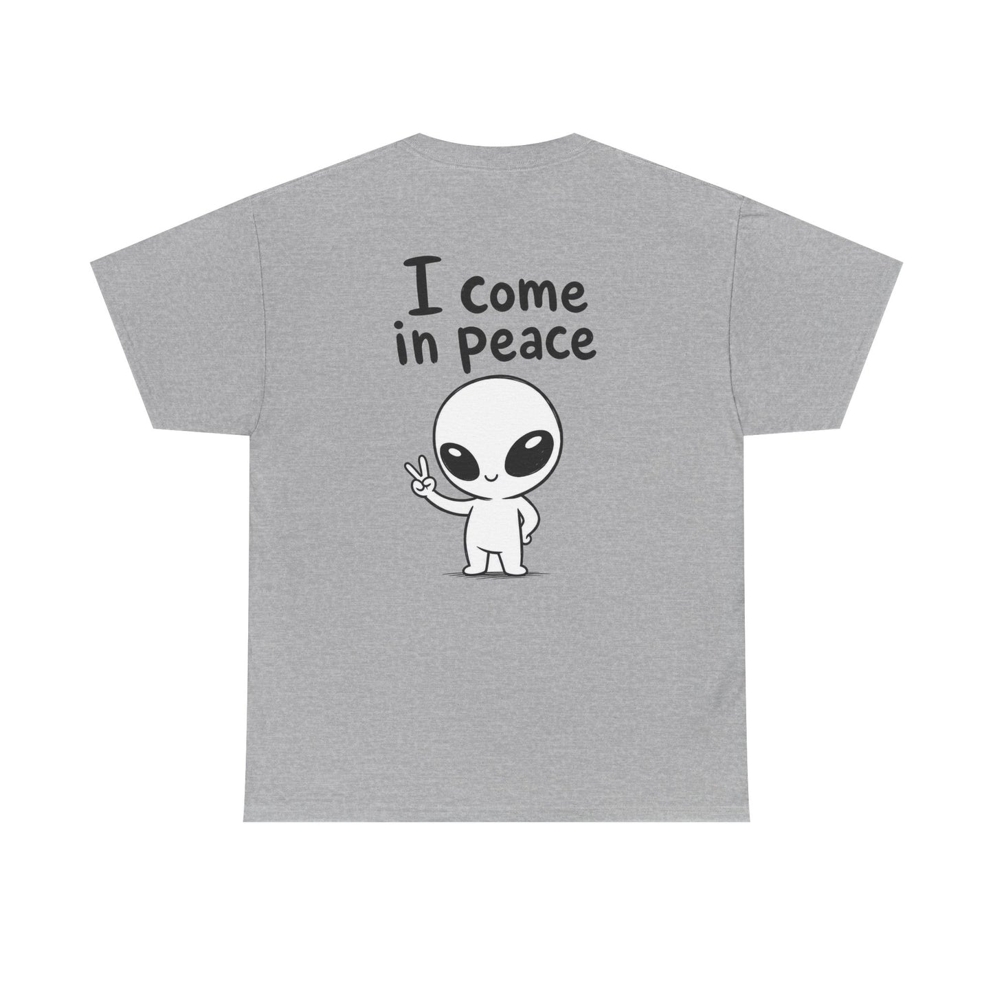 Baumwolle T-Shirt Unisex  - I come in peace (backprint)
