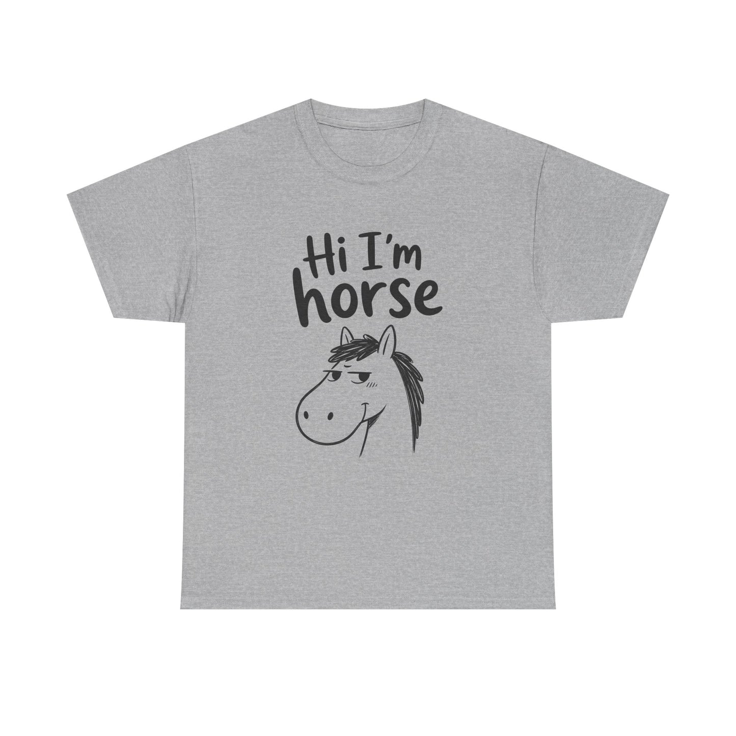 Baumwolle T-Shirt Unisex  - Hi I'm horse