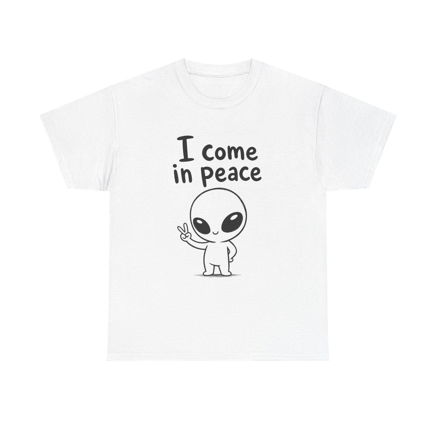 Baumwolle T-Shirt Unisex  - I come in peace