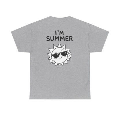 Cotton T-Shirt Unisex - I'm summer (backprint)
