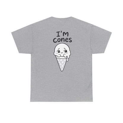 Cotton T-Shirt Unisex - I'm cones (back print)