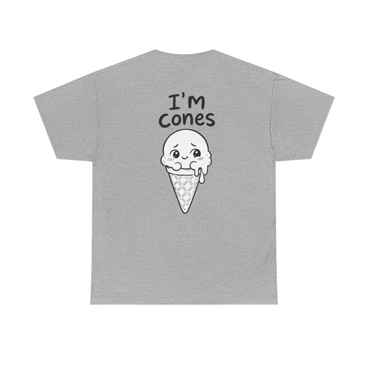 Baumwolle T-Shirt Unisex  - I'm cones (backprint)