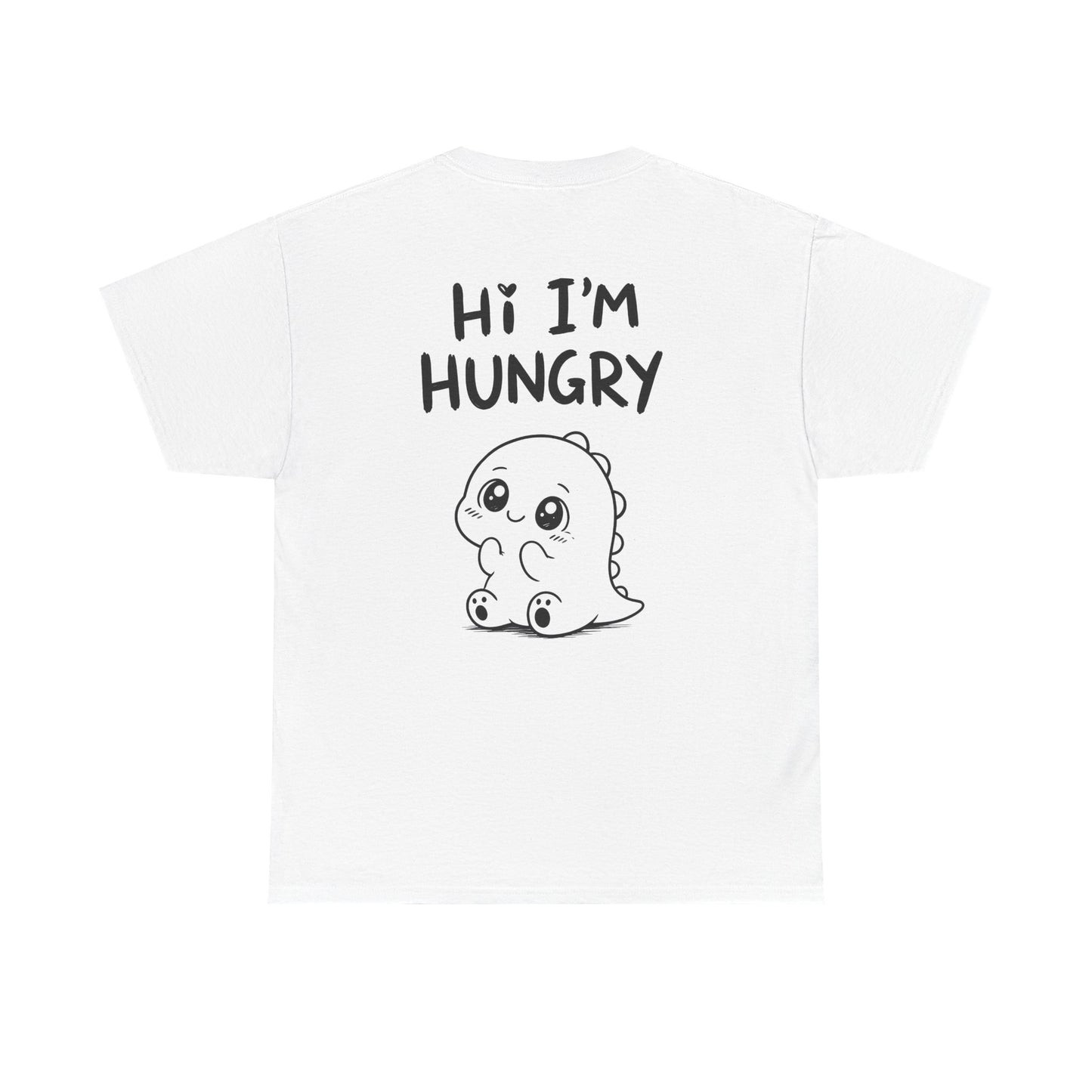 Baumwolle T-Shirt Unisex  - Hi I'm hungry (backprint)