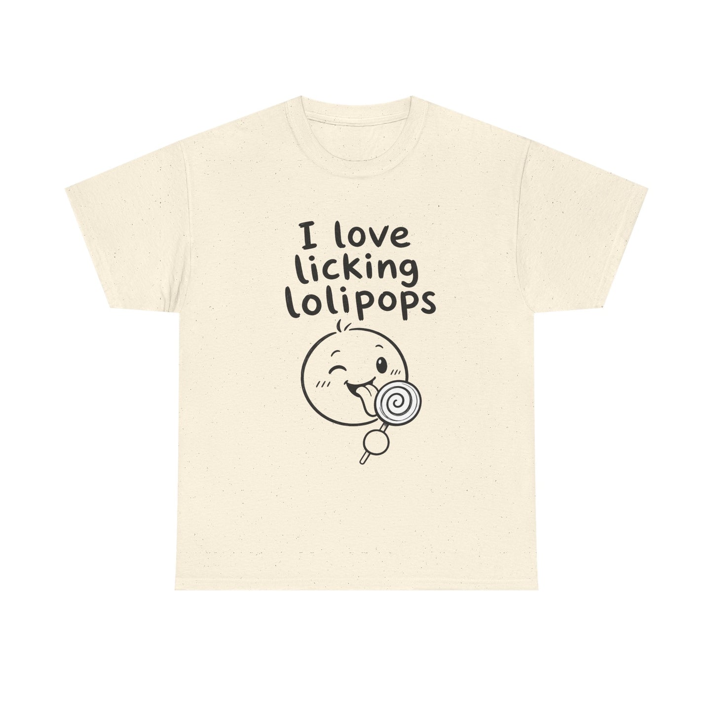Cotton T-shirt Unisex - I love licking lollipops