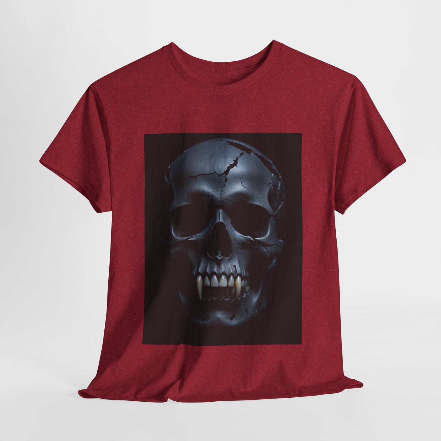 Vampire Skull Black Unisex Heavy Cotton Tee