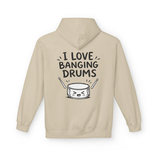 Softstyle Fleece Hoodie Unisex - I love banging drums