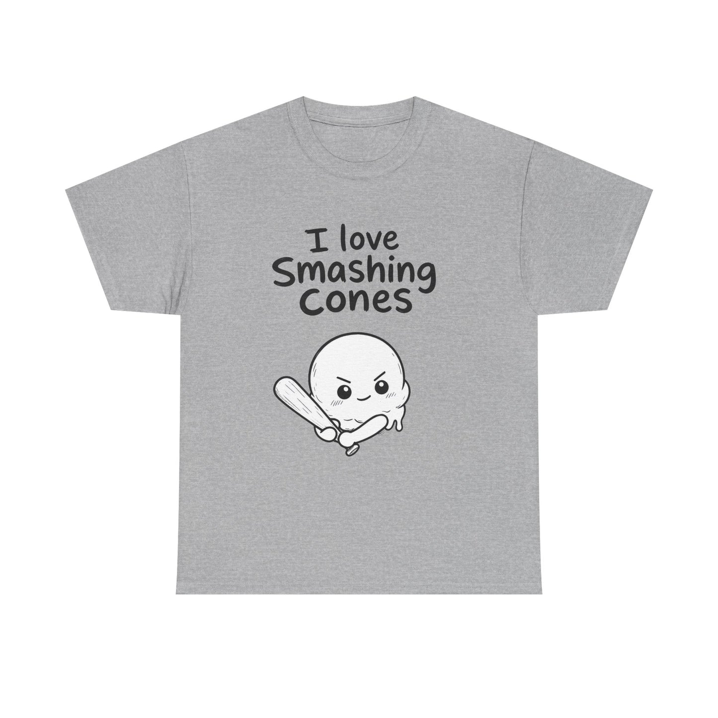 Cotton T-shirt Unisex - I love smashing cones