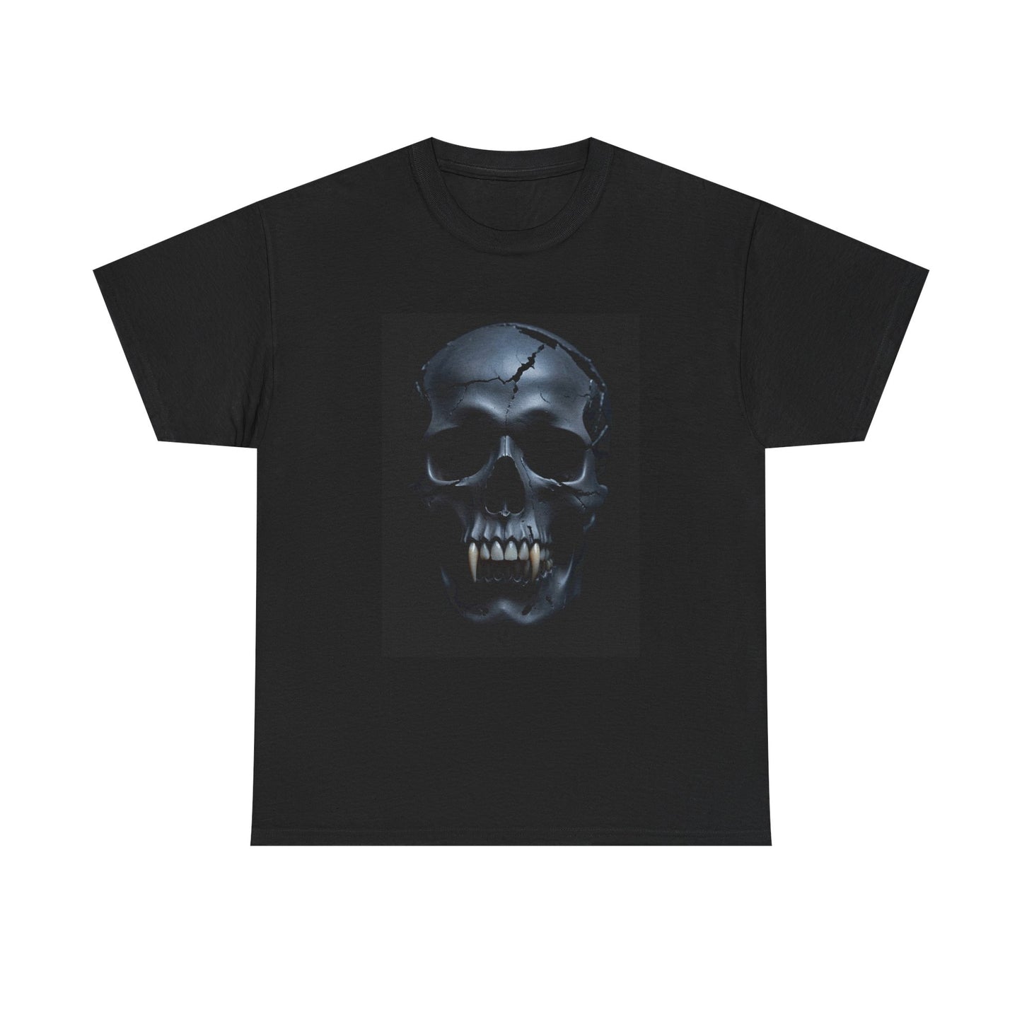 Vampire Skull Black Unisex Heavy Cotton Tee