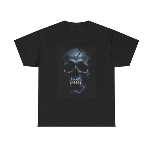 Vampire Skull Black Unisex Heavy Cotton Tee