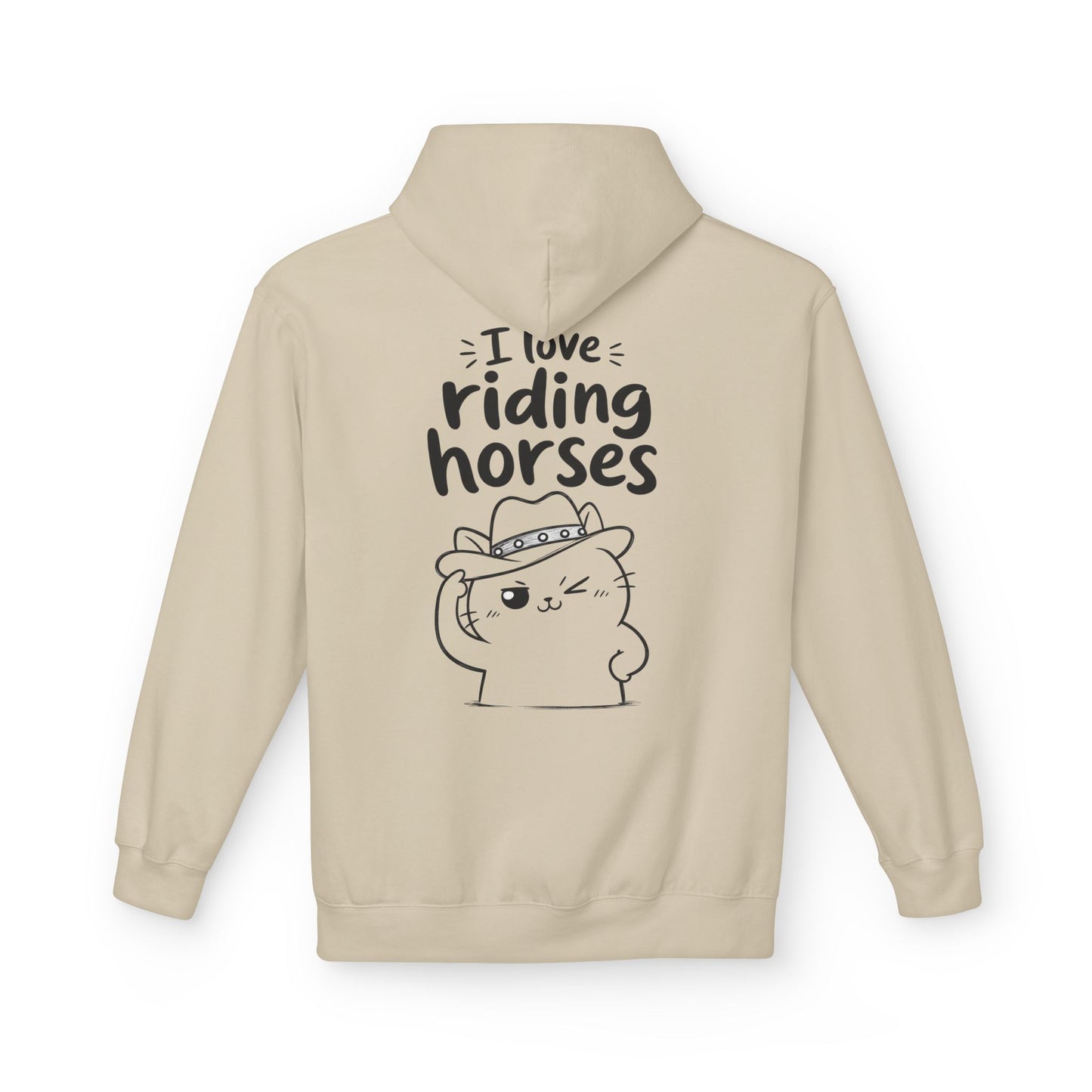 Softstyle Fleece Hoodie Unisex - I love riding horses