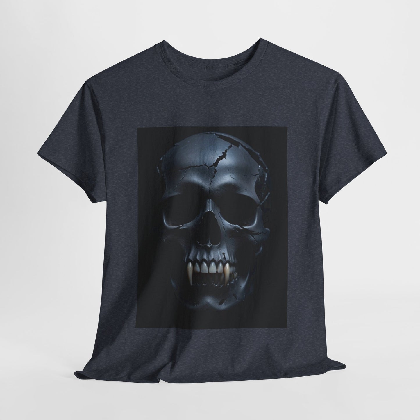 Vampire Skull Black Unisex Heavy Cotton Tee