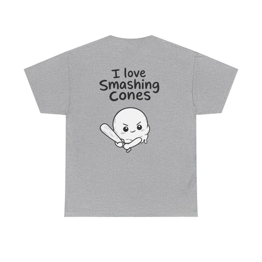 Baumwolle T-Shirt Unisex  - I love smashing cones (backprint)