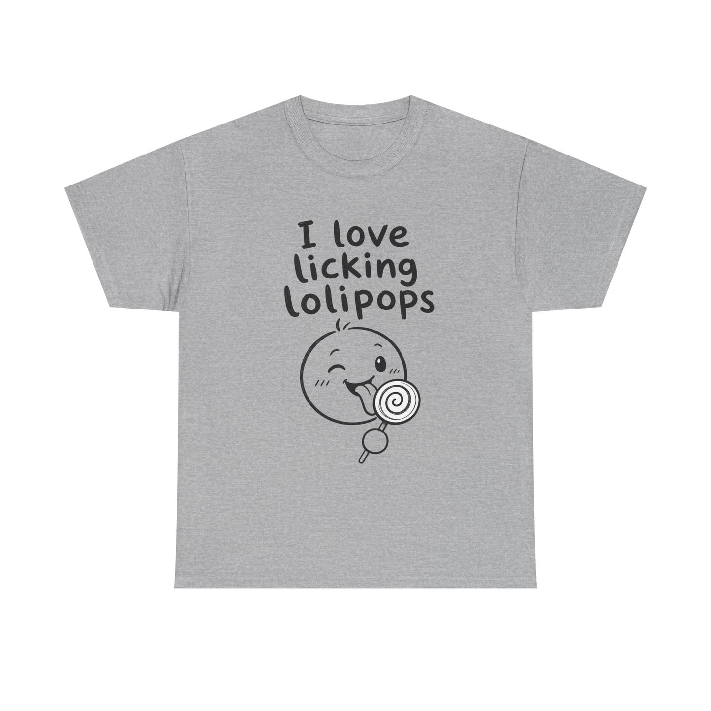 Cotton T-shirt Unisex - I love licking lollipops