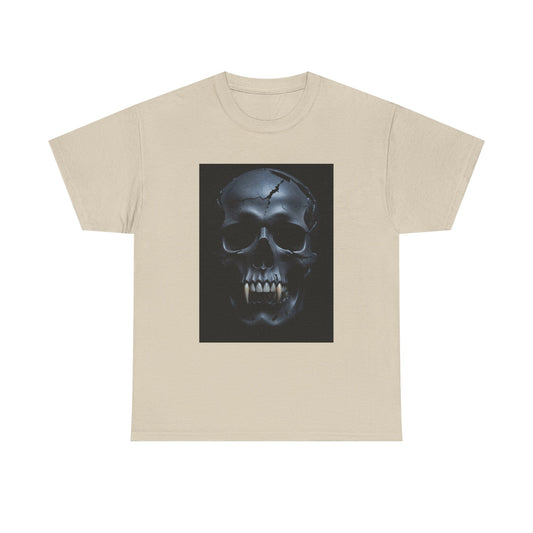 Vampire Skull Black Unisex Heavy Cotton Tee